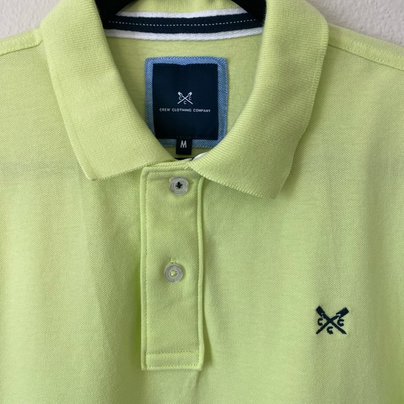 Crew Clothing Company Men’s Classic Pique Polo Shirt in Citrus Lime Size Medium - Picture 7 of 15